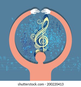 celebrating music vector