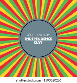 Celebrating Myanmar Independence Day (Burmese Days) 4 January. Vector of National Day with Myanmar flags. 
Vector Illustration