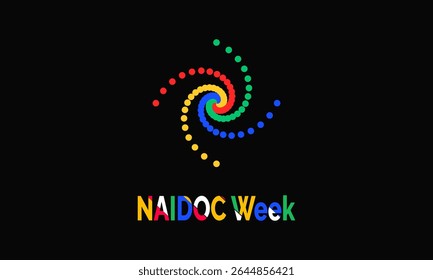 Comemorando a ilustração de fundo da Semana NAIDOC. Conceito de férias. Utilize para plano de fundo, banner, cartaz, cartão e modelo de design de pôster com design de ilusão profissional 




