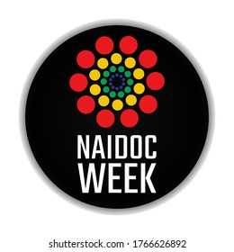 Celebrating NAIDOC Week. Holiday concept. Template for background, banner, card, poster with text inscription. Vector EPS10 illustration