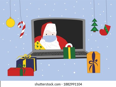Celebrating new year and christmas during covid-19 pandemic.