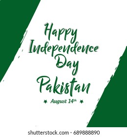 Celebrating Pakistan Independence Day creative vector illustration. August 14th pakistan independence greetings and wishes with creative typography. 