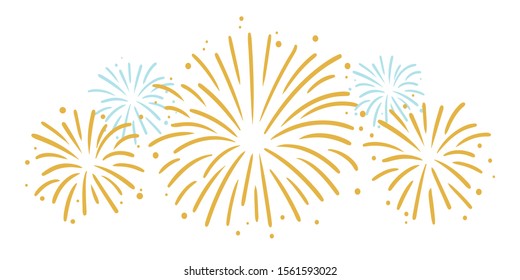 Celebrating Party Fireworks Vector Graphic