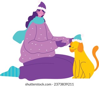 Celebrating with Pet Merry Christmas Day