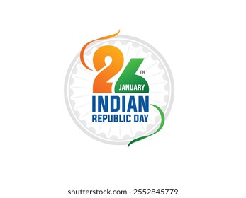 Celebrating Republic day of India, Happy republic Day, 26th January, Web Banner, digital ad, logo, mnemonic, template