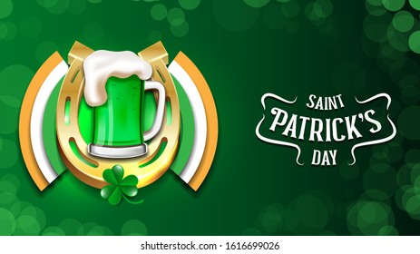 Celebrating Saint Patrick's Day cauldron of golden coins