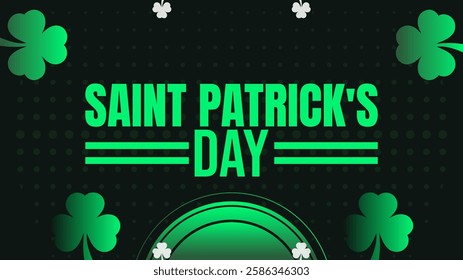 Celebrating St. Patrick – St. Patrick’s Day Design Template, poster banner 