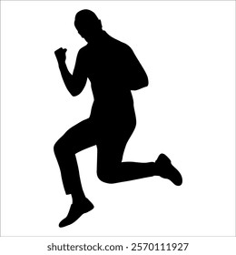 Celebrating success or Enjoying Silhouette vector