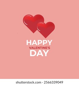 Celebrating the Valentine's Day a vector graphic design template or logo. 