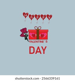 Celebrating the Valentine's Day a vector graphic design template or logo. 