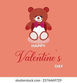 Celebrating the Valentine's Day a vector graphic design template or logo. 
