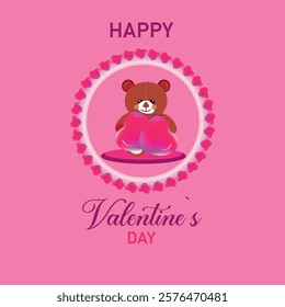 Celebrating the Valentine's Day a vector graphic design template or logo. 