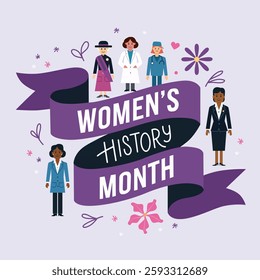 Celebrating Women's History Month Illustration