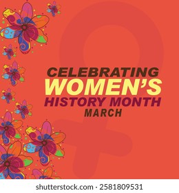 Celebrating Women's History Month March post banner design