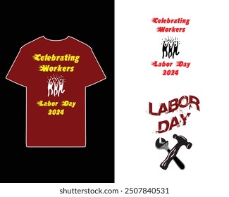Celebrating Workers: Labor Day 2024 T-shirt, vector, icon