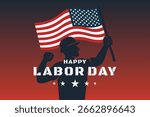 celebrating workers strength with american flag