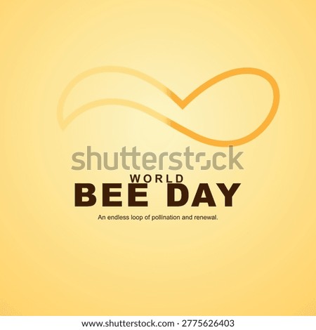 Celebrating world bee day with an endless loop of renewal Vector