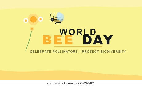 Celebrating world bee day and the importance of pollinators Vector