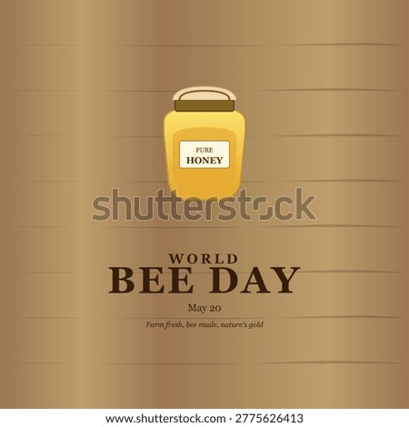 Celebrating world bee day with pure honey Vector