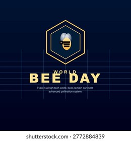 Celebrating world bee day and their vital role in pollination Vector