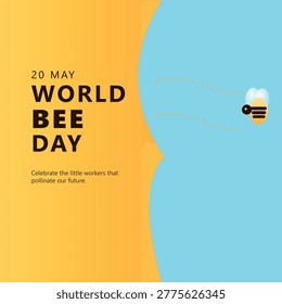 Celebrating world bee day and their vital role in pollination Vector
