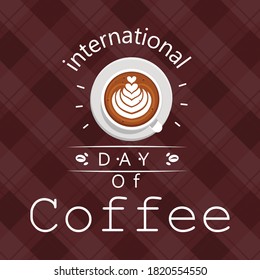 Celebrating the World coffee day of vector art illustrate design