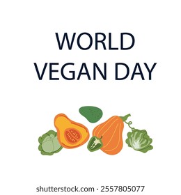 Celebrating world vegan day with colorful vegetables.