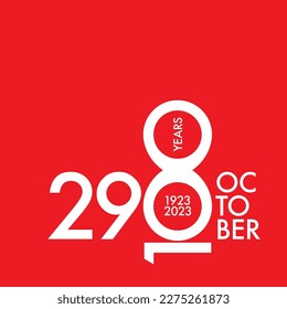 Celebration of the 100th anniversary of Turkish Republic, 29th October 2023, 1923-2023, 100 years of independence, infinity symbol, national victory day