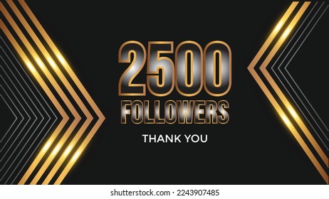 celebration 2500 subscribers template for social media. 2.5k followers thank you