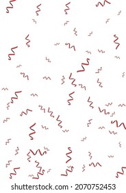 Celebration 3D confetti background with red and pink ribbons. A4 format illustration.