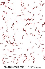 Celebration 3D confetti background with red and pink ribbons. A4 format illustration.