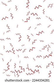 Celebration 3D confetti background with red and pink ribbons. A4 format illustration.