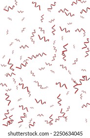 3D-Konfetti-Hintergrund mit roten und rosafarbenen Bändern. Illustration im Format A4.