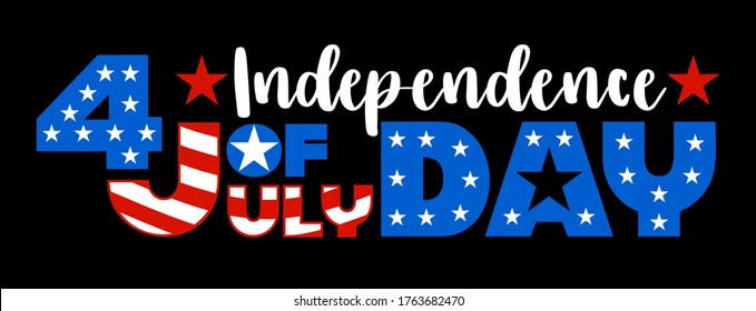 Celebration of 4th of July USA Independence Day t-shirt design. Designed in Stars and Stripes