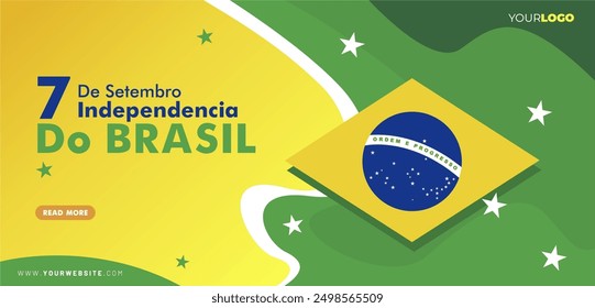 Celebration 7 de setembro, dia da independencia do Brasil 2024, (translation : 7 September, Independence Day of Brazil 2024), Background, Banner, Billboard, Poster, Social Media, Social Media template