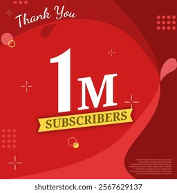 Celebration Background 1 MILLION  subscribers thank you achievement
