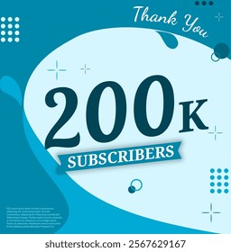 Celebration Background 200 THOUSAND subscribers thank you achievement