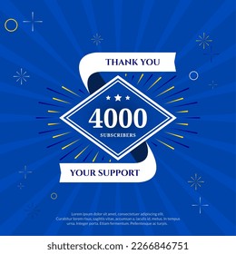 Celebration Background 4 thousand subscribers thank you achievement