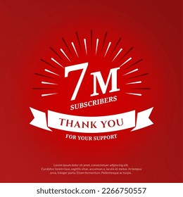 Celebration Background 7 MILLION subscribers thank you achievement