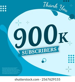 Celebration Background 900 THOUSAND subscribers thank you achievement