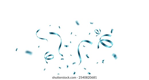 Feierlicher Hintergrund mit schönem blauem Konfetti-Vektor
