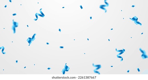 celebration background with beautiful blue confetti for festival decoration vector illustration
