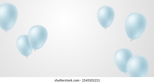 Fondo de la celebración con globos azules para la ilustración vectorial del partido.