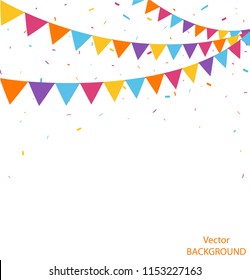 celebration background with bunting flags