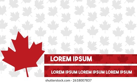 Celebration background with Canadian theme. Background of leaves or logo of Canada