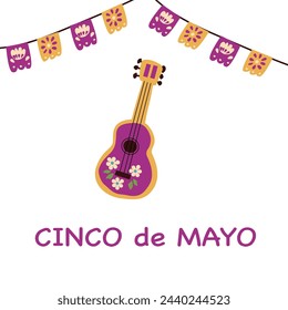 celebration background for cinco de mayo. Vector illustration for greeting card or banner