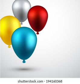 Celebration background with colorful balloons. Vector illustration. 
