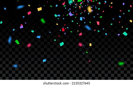 Celebration background with colorful confetti. can be distinguished from transparent background