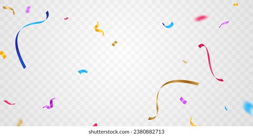 Celebration background with colorful confetti. Vector illustration