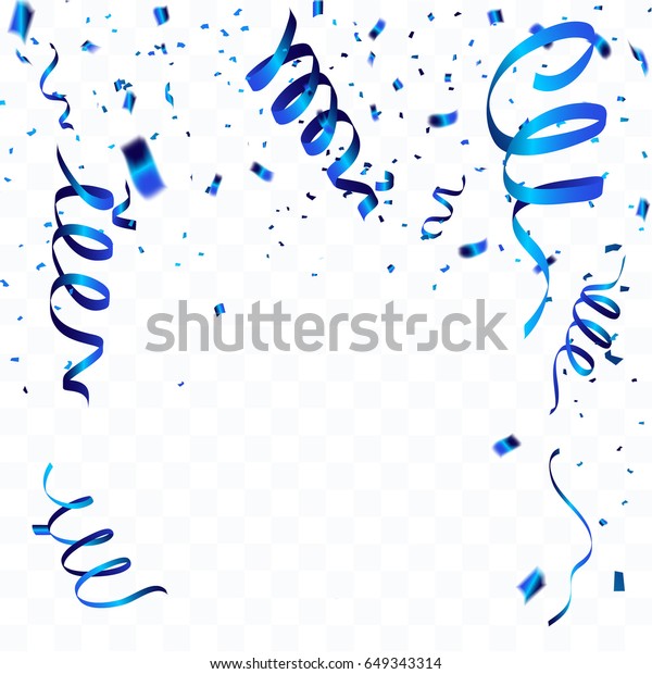 Celebration Background Confetti Blue Isolated On Stock Vector (Royalty ...